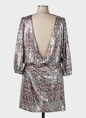 Robe courte argent ASTRID BLACK LABEL femme