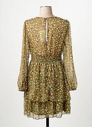 Robe mi-longue manches longues manches longues vert ONLY femme