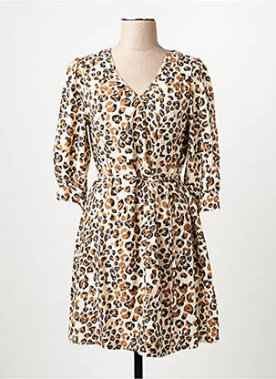 Robe longue manches longues manches longues beige JACQUELINE DE YONG femme