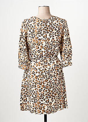 Robe longue manches longues manches longues beige JACQUELINE DE YONG femme