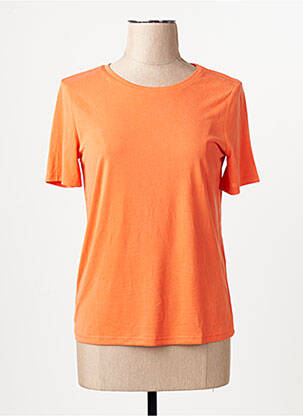 T-shirt col rond orange VILA femme