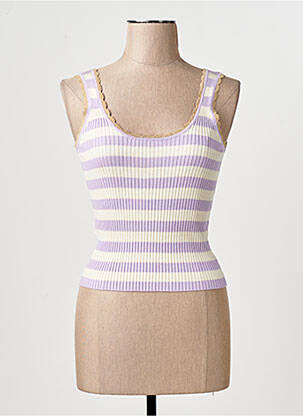 Débardeur violet MANGO femme