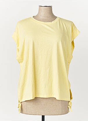 T-shirt col rond manches courtes jaune VERO MODA femme