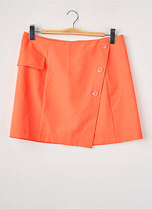 Jupe courte taille haute orange ONLY femme