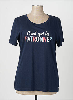 T-shirt bleu marine MONSIEUR TSHIRT femme