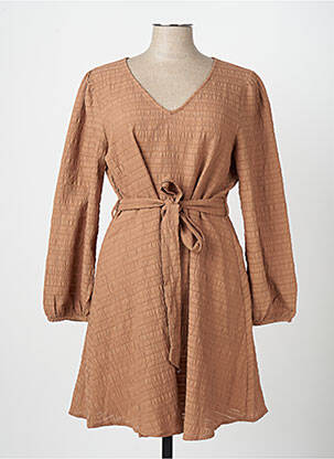 Robe courte marron JACQUELINE DE YONG femme