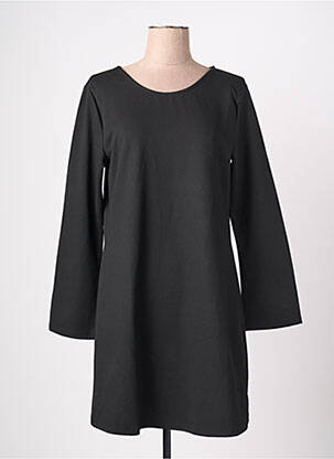Robe mi-longue manches longues manches longues noir VILA femme