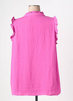 Blouse col v sans manche rose CARMAKOMA femme