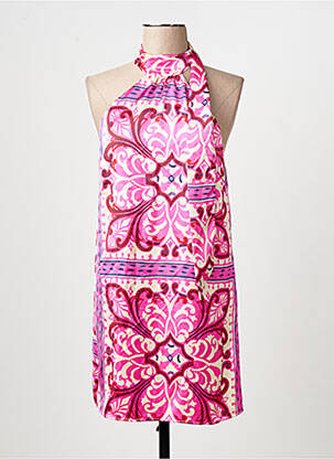 Robe courte rose MANGO femme