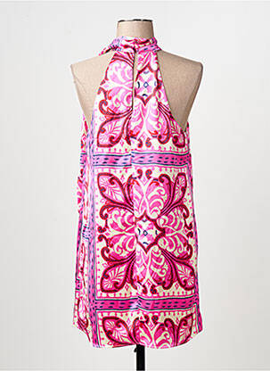 Robe courte rose MANGO femme