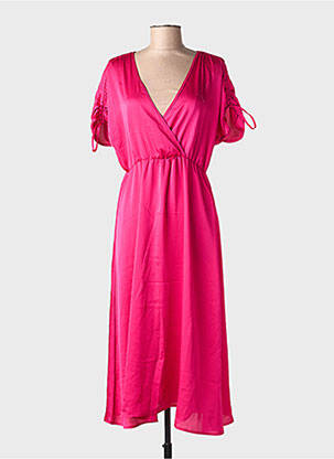 Robe courte col v rose VERO MODA femme