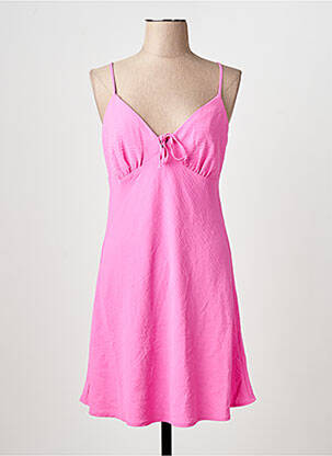 Robe courte col v rose ONLY femme