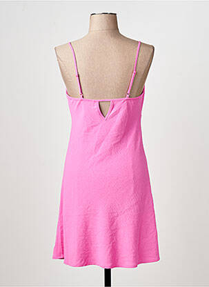 Robe courte col v rose ONLY femme