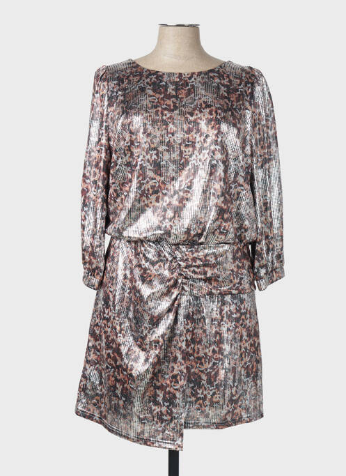 Robe courte argent ASTRID BLACK LABEL femme