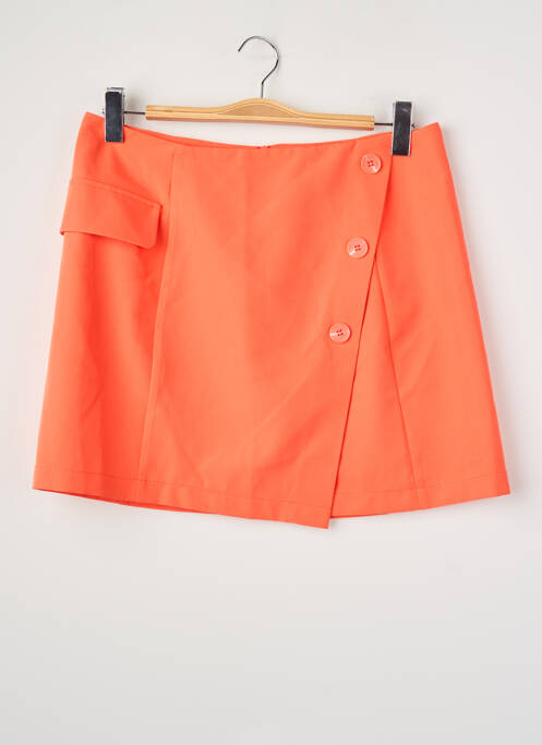Jupe courte taille haute orange ONLY femme