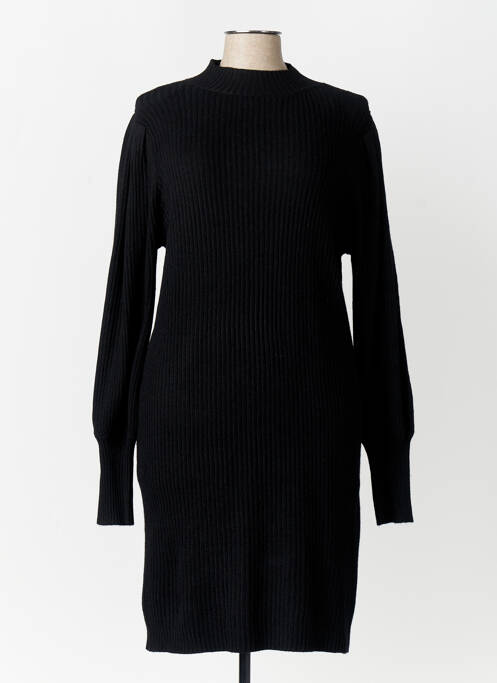 Robe pull col col montant manches longues noir ONLY femme