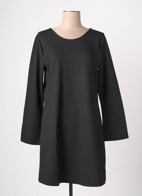 Robe mi-longue manches longues manches longues noir VILA femme