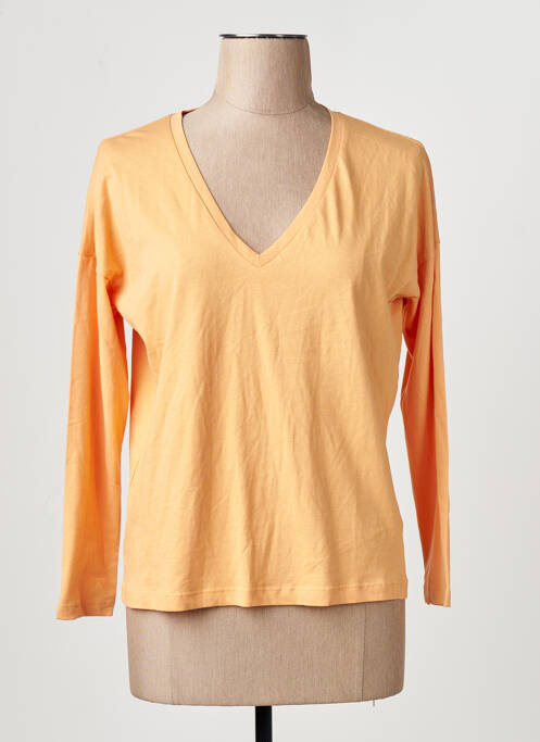 T-shirt orange MANGO femme
