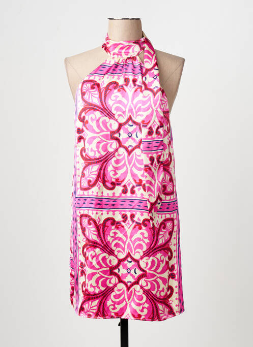 Robe courte rose MANGO femme