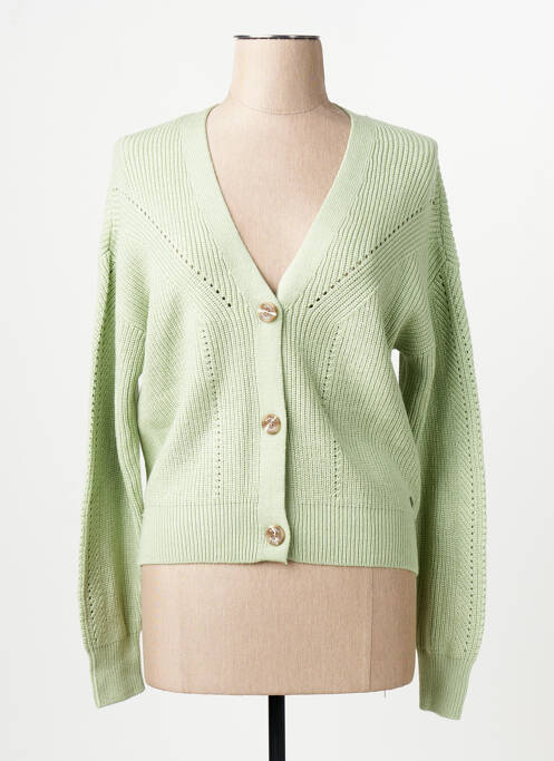 Gilet manches longues vert GARCIA femme