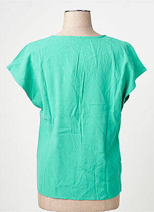 T-shirt col v manches courtes vert VERO MODA femme