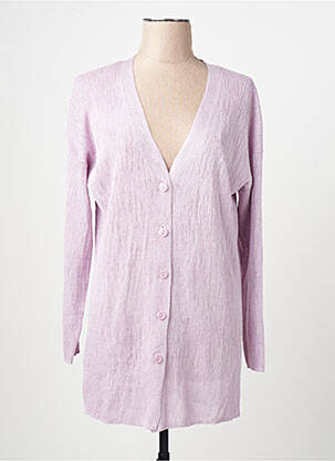 Gilet manches longues violet MANGO femme
