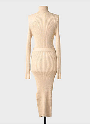 Robe pull beige MANGO femme