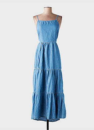 Robe courte col v bleu ONLY femme