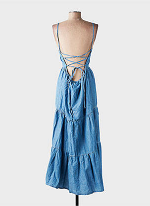 Robe courte col v bleu ONLY femme