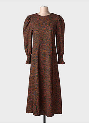 Robe longue orange MANGO femme
