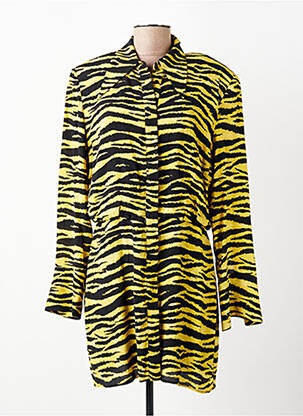 Robe courte jaune MANGO femme