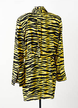 Robe courte jaune MANGO femme