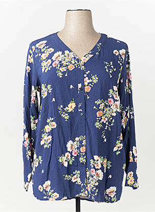 Chemisier coupe droite bleu CARMAKOMA femme