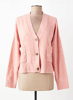 Gilet manches longues rose MANGO femme
