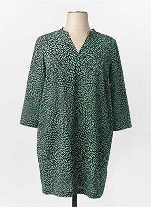 Robe mi-longue col rond vert CARMAKOMA femme
