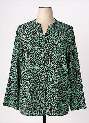 Chemisier coupe droite manches longues vert CARMAKOMA femme