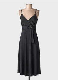 Robe mi-longue noir MORGAN femme