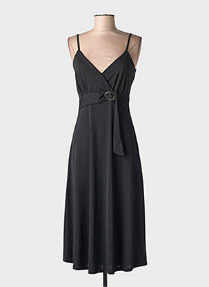 Robe mi-longue noir MORGAN femme