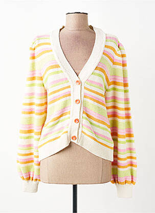 Gilet manches longues manches longues jaune ONLY femme