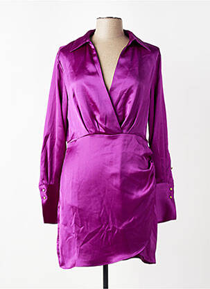 Robe mi-longue violet MANGO femme