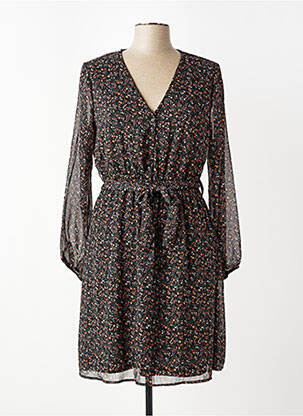 Robe mi-longue col v noir ONLY femme