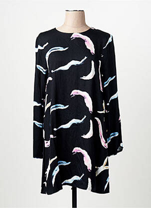 Robe mi-longue col rond noir VERO MODA femme