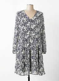 Robe mi-longue bleu ZABAIONE femme