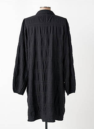 Robe mi-longue manches longues manches longues noir JACQUELINE DE YONG femme