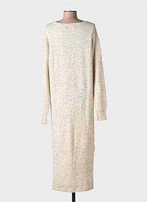Robe pull manches longues manches longues beige VERO MODA femme