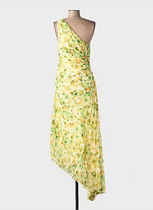 Robe longue jaune MANGO femme