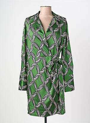 Robe mi-longue vert MANGO femme