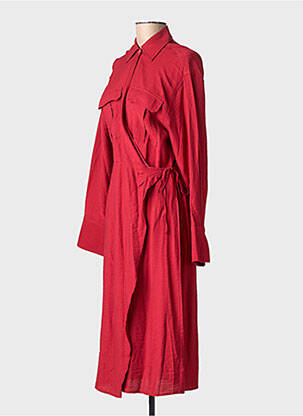Robe mi-longue rouge MANGO femme