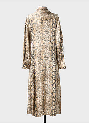 Robe longue beige MANGO femme
