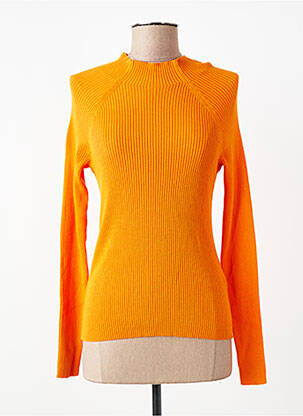 Pull col roulé manches longues manches longues orange ONLY femme